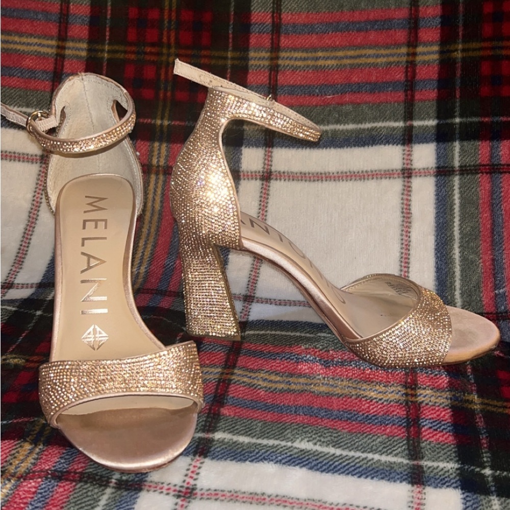 ANTONIO MELANI Sparkling Gold Heels